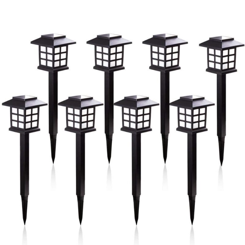 2/4/6/8pcs Led Solar Pathway Lights Waterproof Outdoor Solar Lamp for Garden/Landscape/Yard/Patio/Driveway/Walkway Lighting