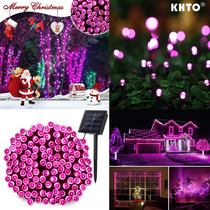 7M/12M/22M Waterproof Solar Powered Light Fairy Light Christmas Street Garland LED String Strip Light Outdoor for Garden Wedding