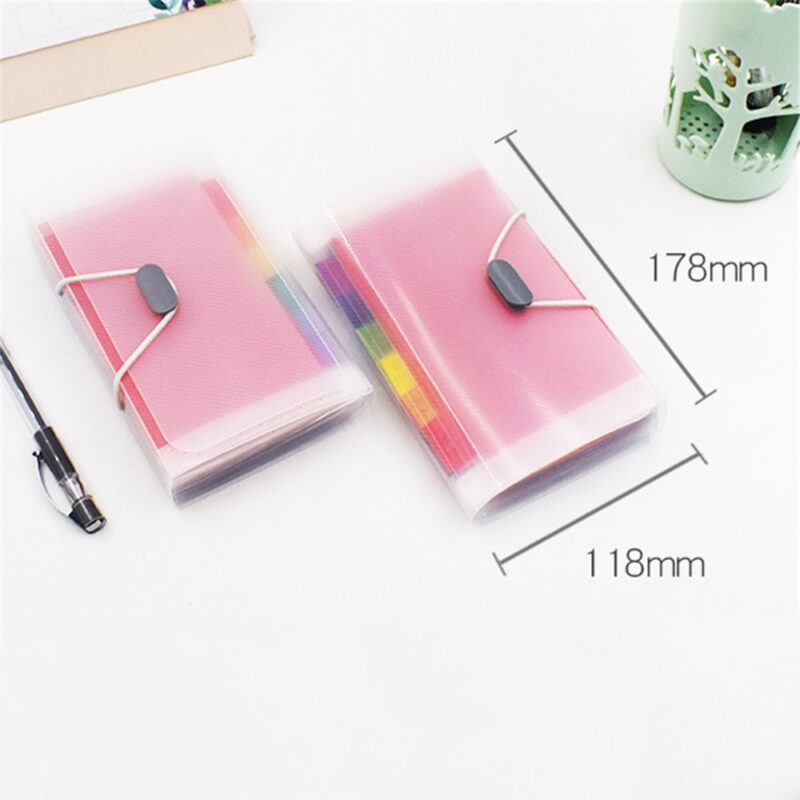 A6 Plastic Portable File Folder Extension Wallet Bill Receipt File Sorting Organizer Office Storage Bag Folders Filing Products - Image 6