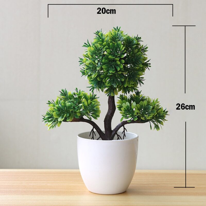 Artificial Plants Potted Bonsai Garden Decoration Outdoor Fake Plant Teen Room Decor Party Table Ornament For Home Garden Decor - Image 2