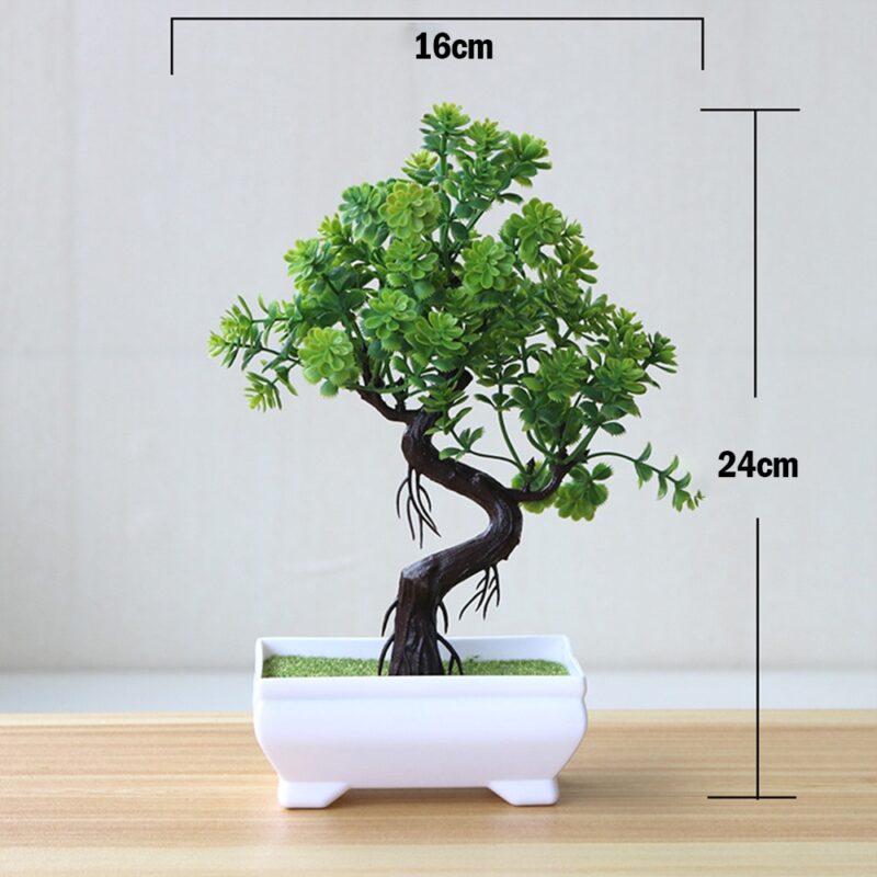 Artificial Plants Potted Bonsai Garden Decoration Outdoor Fake Plant Teen Room Decor Party Table Ornament For Home Garden Decor - Image 4