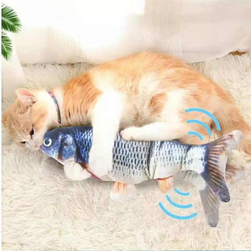 Cat USB Charger Toy Fish Interactive Electric floppy Fish Cat toy Realistic Pet Cats Chew Bite Toys Pet Supplies Cats dog toy - Image 2