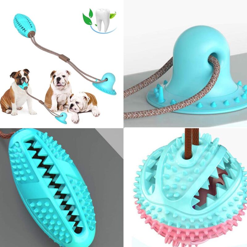 Dog Toys Silicon Suction Cup Tug Interactive Dog Ball Toy For Pet Chew Bite Tooth Cleaning Toothbrush Feeding Pet Supplies - Image 3