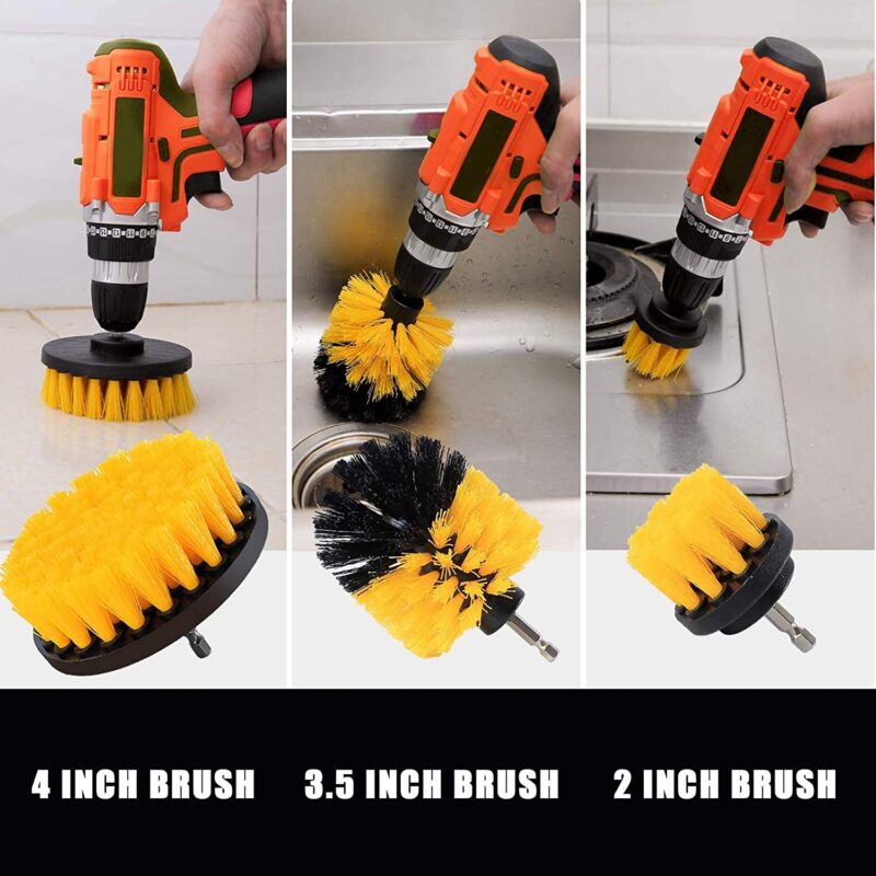 Drill Brush All Purpose Cleaner Scrubbing Brushes for Bathroom Surface Grout Tile Tub Shower Kitchen Auto Care Cleaning Tools - Image 5