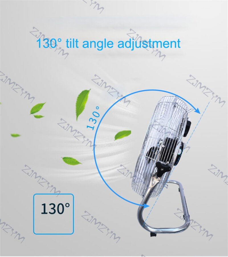 HD-16 16inch Industrial Electric Fan Household 4 Gear Adjustment Floor Fan Aluminium Leaf Large Wind 1350rpm Stand Fan 220V - Image 4