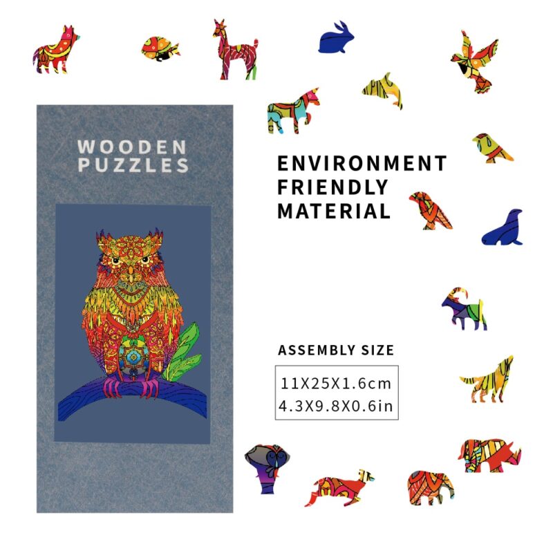 Jigsaw toy 3D  wooden Puzzles DIY   unique handicraftPopular   animal shape birthday child toys for adults puzzle men and women - Image 5