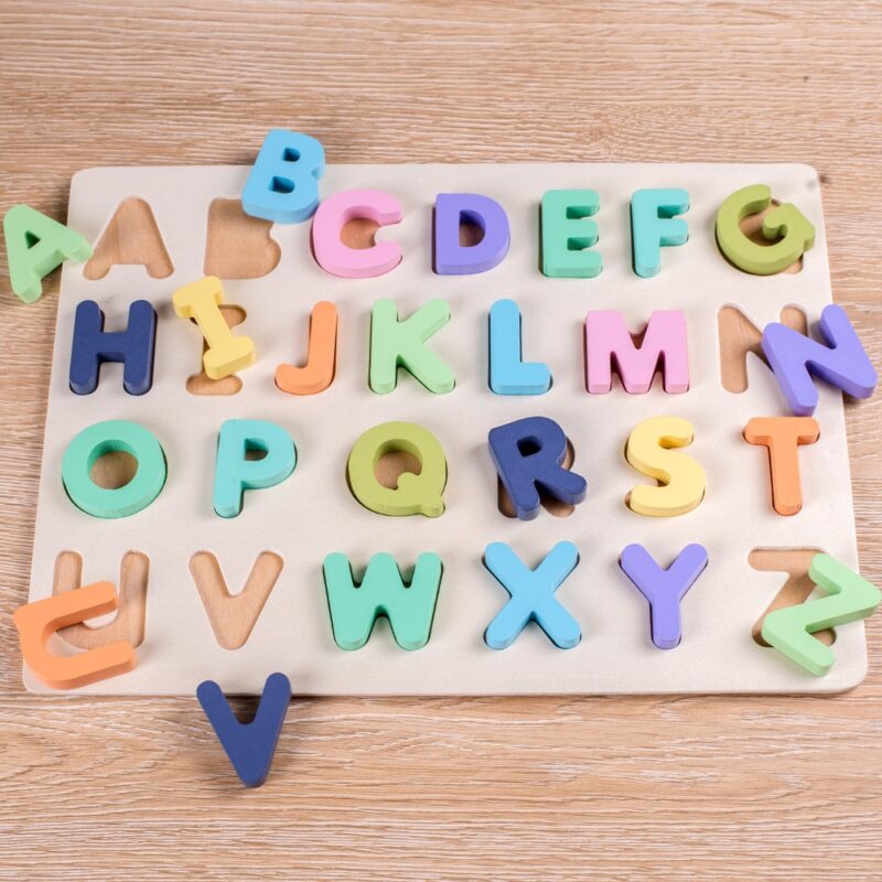 Kids Wooden 3D Alphabet Number Puzzle Baby Colorful Letter Digital Geometric Educational Toy For Toddler Boy Girl Gift - Image 6