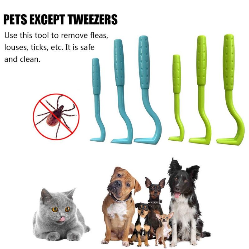 NEW 3PCS Pet Flea Remover Tool Plastic Scratching Hook Remover Pet Cat Dog Grooming Supplies Tick Removal Tool Tweezers Comb - Image 2