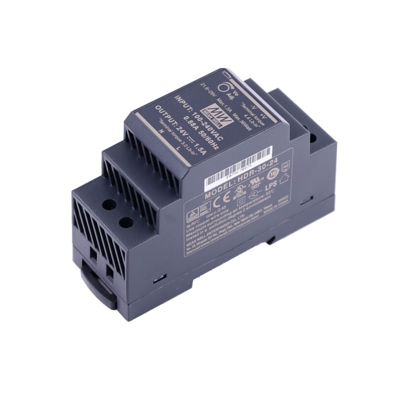 Original Mean Well HDR-15 30 60 100 150 series DC 5V 12V 15V 24V 48V meanwell Ultra Slim Step Shape DIN Rail Power Supply - Image 3