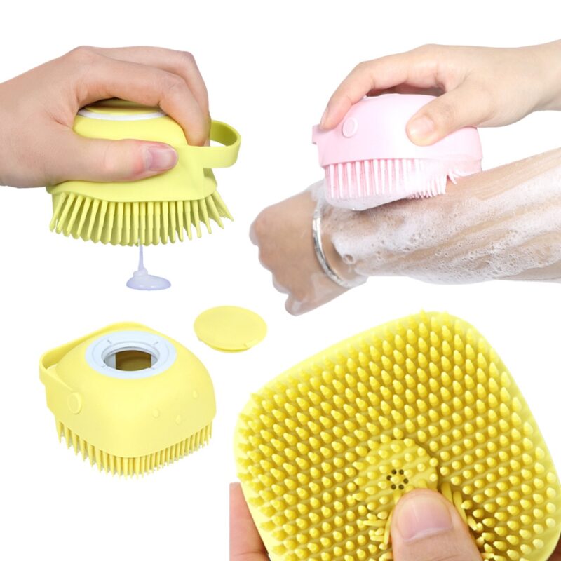 Pet Dog Cat Bath Brush 2-in-1 Pet SPA Massage Comb Soft Silicone Pet Shower Hair Grooming Cmob Dog Cleaning Tool Pet Supplies - Image 6