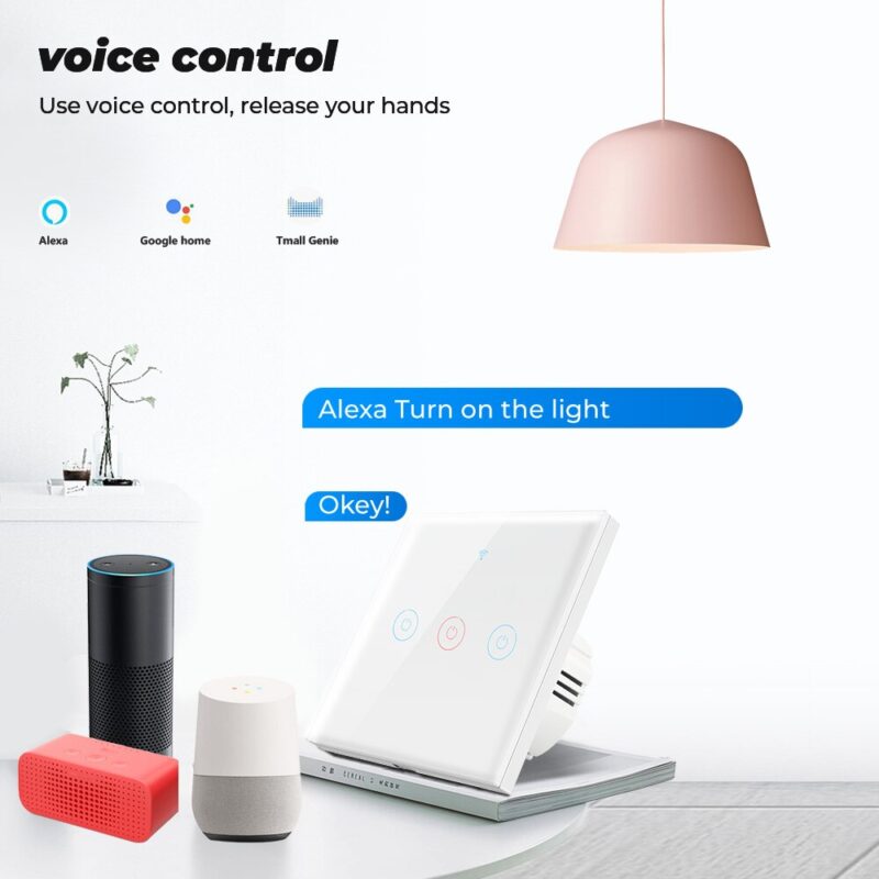 SMATRUL Tuya WiFi Touch Smart Switch Light Without Neutral Wire Glass Wall EU Two-Way Control 220V Timer For Alexa Google Home - Image 6