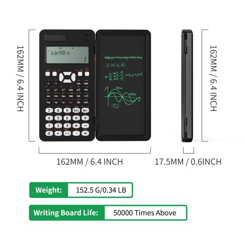 Scientific Calculator With Writing Tablet 991MS 349 Functions Engineering Financial calculator For School Students Office Solar - Image 6