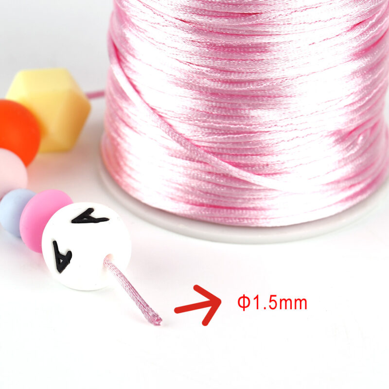 TYRY.HU 20-80meter Baby Chewable Necklace Accessories 1.5mm/2mm/2.5mm Satin Silk Nylon Cord for Baby Pacifier Chain DIY Tools - Image 3