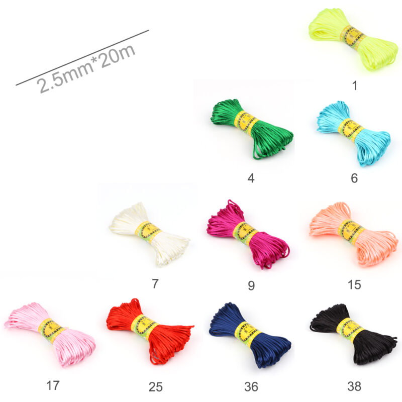 TYRY.HU 20-80meter Baby Chewable Necklace Accessories 1.5mm/2mm/2.5mm Satin Silk Nylon Cord for Baby Pacifier Chain DIY Tools - Image 4