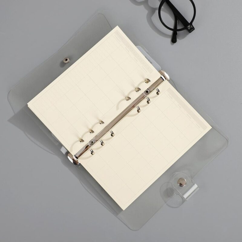 Transparent loose leaf binder loose strap loose leaf inner core  A6 A7 note book journal a5 planner office supplies - Image 4