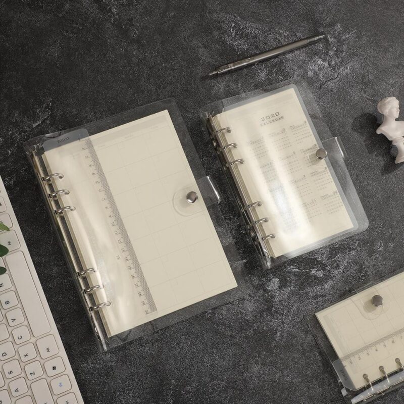 Transparent loose leaf binder loose strap loose leaf inner core  A6 A7 note book journal a5 planner office supplies