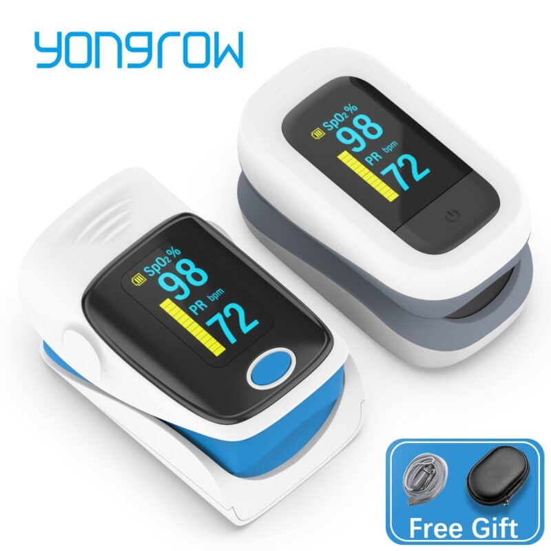 Yongrow Medical Finger Pulse Oximeter Blood Oxygen Saturation Meter Heart Rate Monitor OLED Oximetro de dedo Monitor Health Care